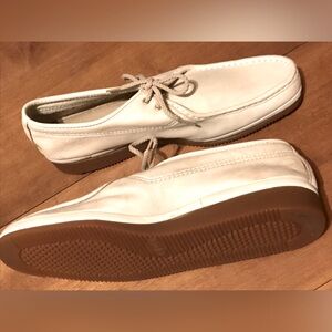 Deer Scouts Vintage Dead Stock Cream Deer Skin Loafers Mens Size 12